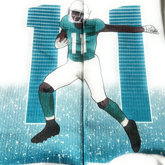 NFL Miami Dolphins Devante Parker Socks- M/L - Picture 2 of 8